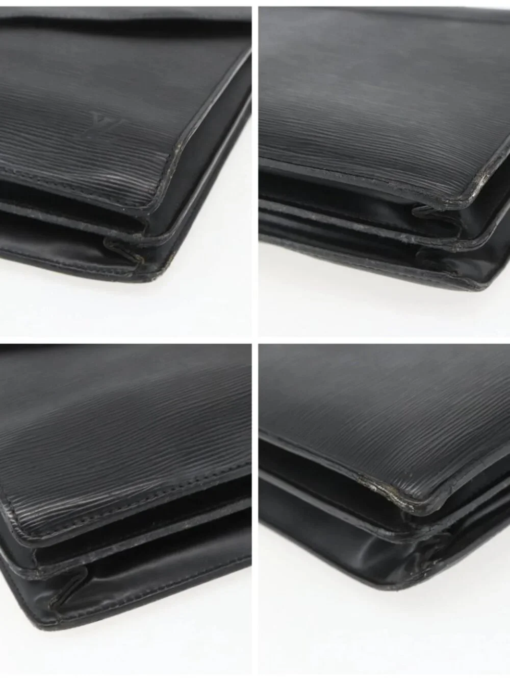 LOUIS VUITTON Epi ServietteConseiller Business Bag Black M54422 LV Auth ka1353